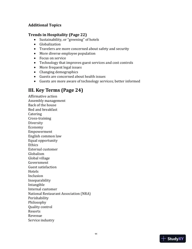 Exploring the Hospitality Industry, 4th Edition Class Notes - Page 14 preview image