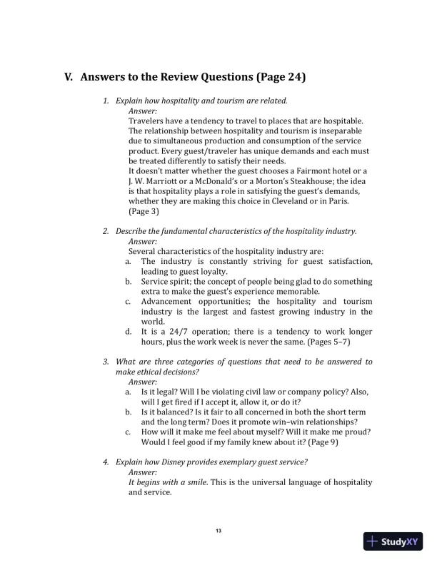 Exploring the Hospitality Industry, 4th Edition Class Notes - Page 16 preview image