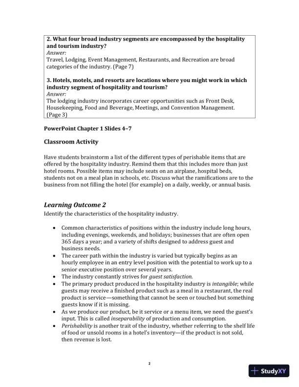 Exploring the Hospitality Industry, 4th Edition Class Notes - Page 5 preview image