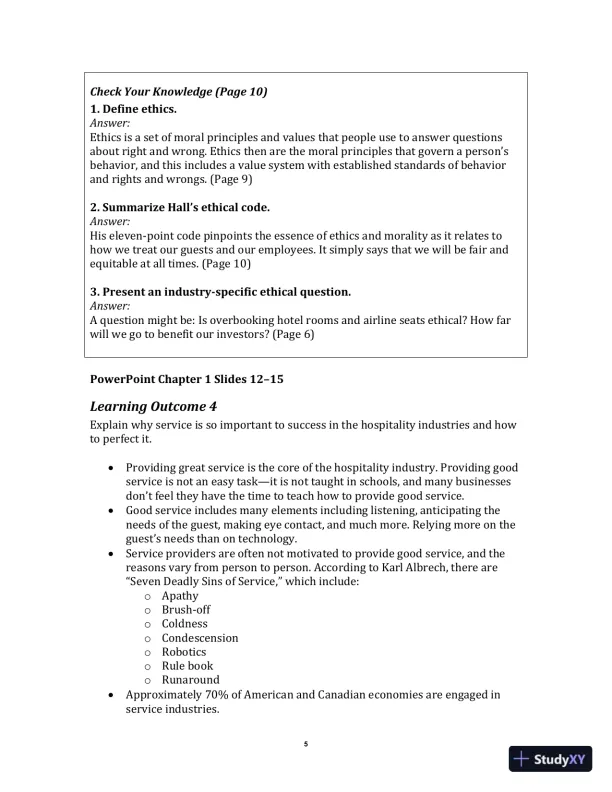 Exploring the Hospitality Industry, 4th Edition Class Notes - Page 8 preview image