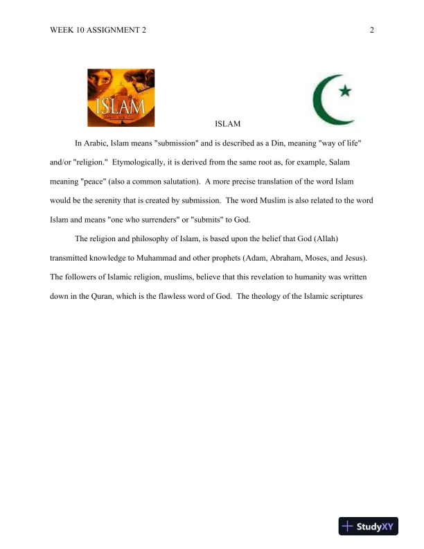 Brochure, Newsletter, or Presentation on a Religion - Page 3 preview image