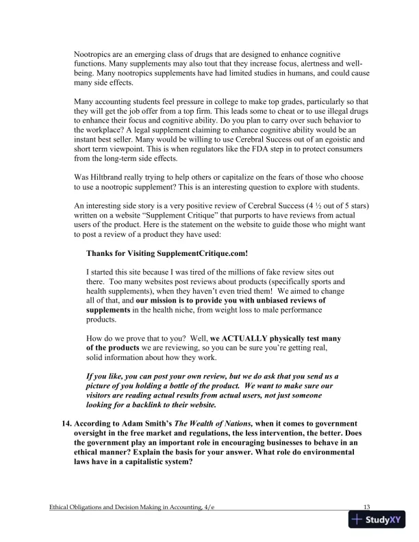 Ethical Obligations and Decision-Making in Accounting: Text and Cases 4th Edition Solution Manual - Page 14 preview image