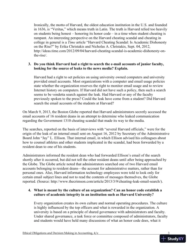 Ethical Obligations and Decision-Making in Accounting: Text and Cases 4th Edition Solution Manual - Page 26 preview image