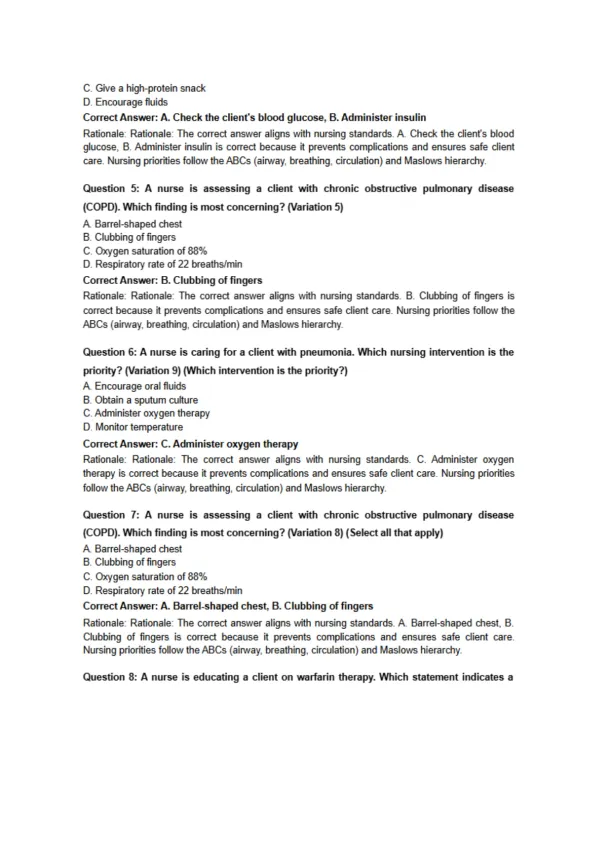 Lippincott Style NCLEX Questions - Page 2 preview image