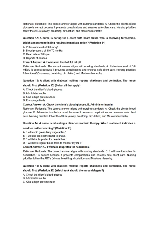 Lippincott Style NCLEX Questions - Page 4 preview image