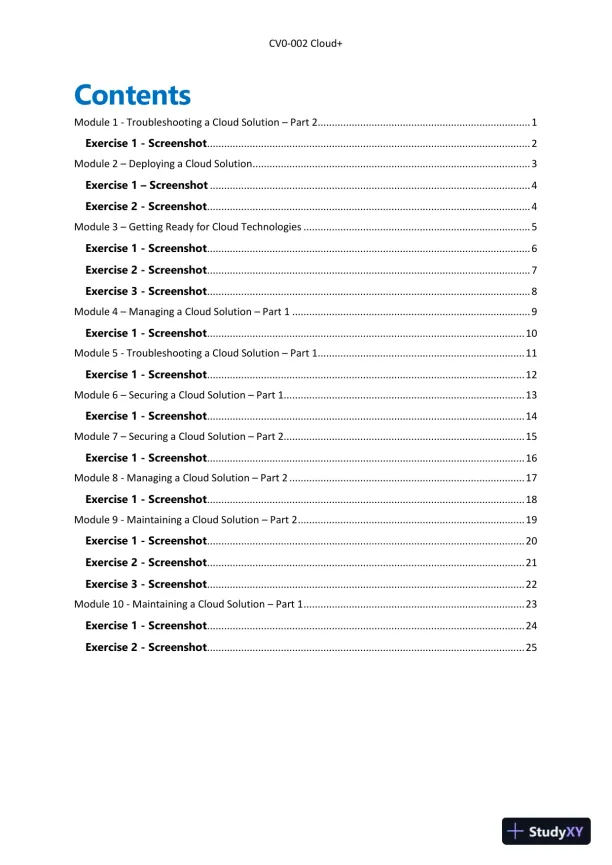 Lecture Notes for CompTIA Cloud+ Guide to Cloud Computing: Networking, 1st Edition - Page 3 preview image