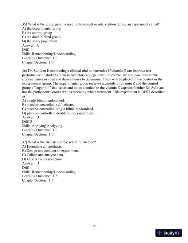 Test Bank For Nutrition: An Applied Approach, 5th Edition - Page 11 preview image