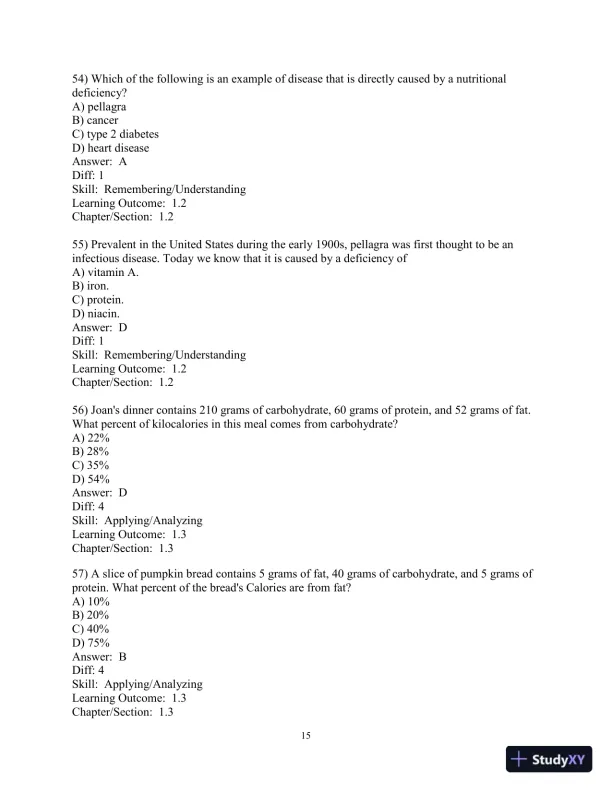 Test Bank For Nutrition: An Applied Approach, 5th Edition - Page 16 preview image
