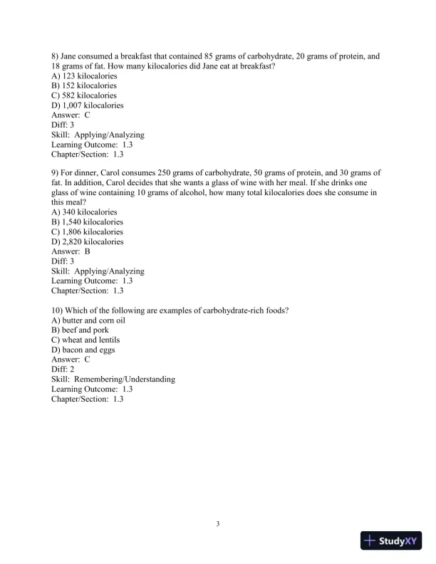 Test Bank For Nutrition: An Applied Approach, 5th Edition - Page 4 preview image