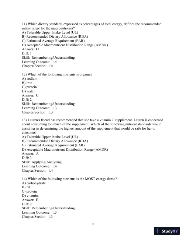 Test Bank For Nutrition: An Applied Approach, 5th Edition - Page 5 preview image