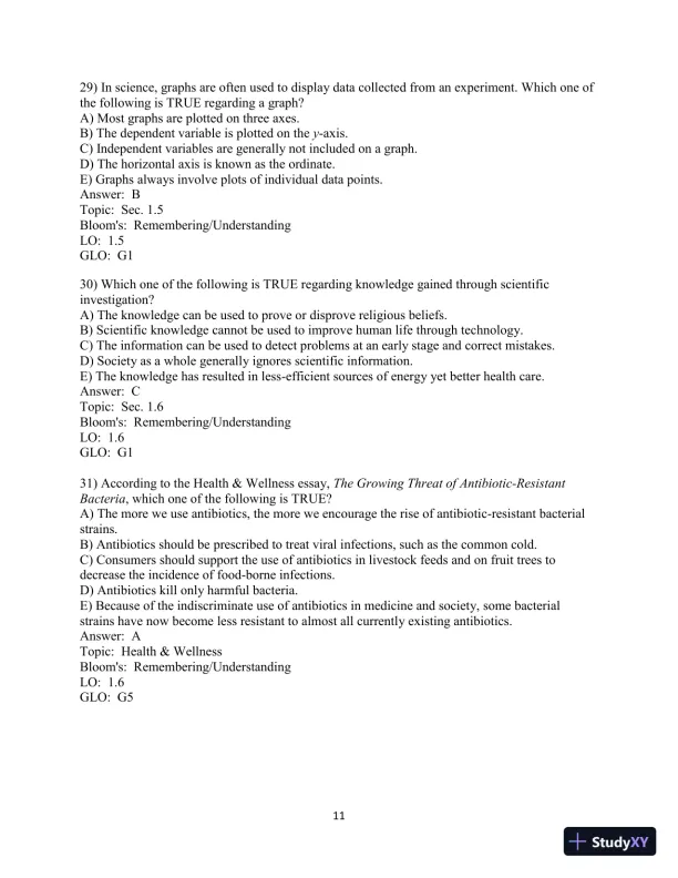 Human Biology: Concepts And Current Issues, 8th Edition Test Bank - Page 12 preview image