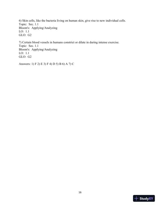 Human Biology: Concepts And Current Issues, 8th Edition Test Bank - Page 17 preview image