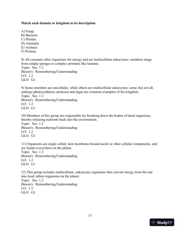 Human Biology: Concepts And Current Issues, 8th Edition Test Bank - Page 18 preview image