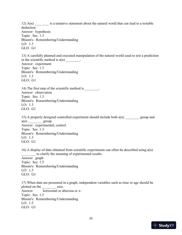 Human Biology: Concepts And Current Issues, 8th Edition Test Bank - Page 23 preview image