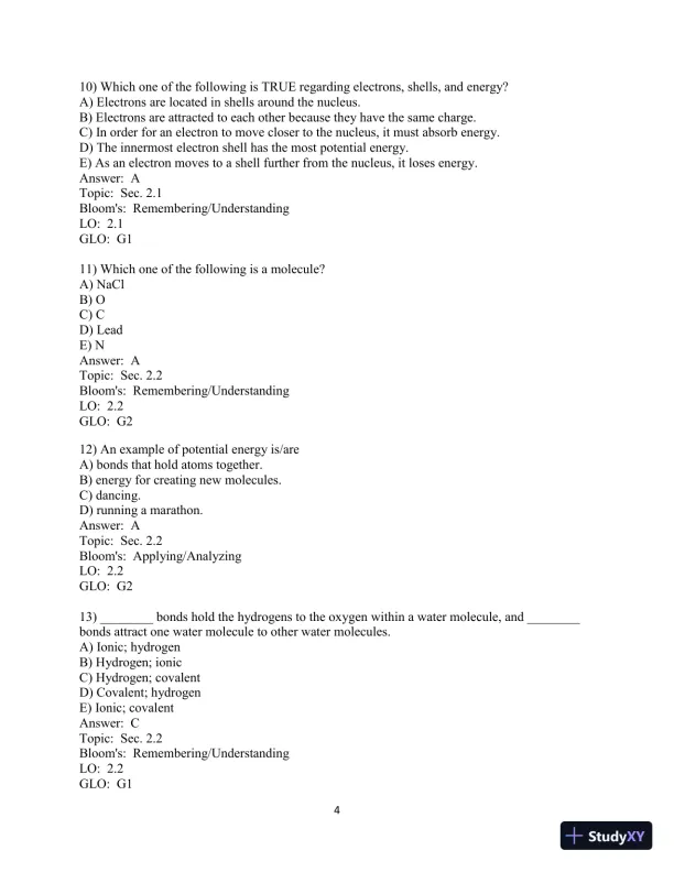 Human Biology: Concepts And Current Issues, 8th Edition Test Bank - Page 29 preview image