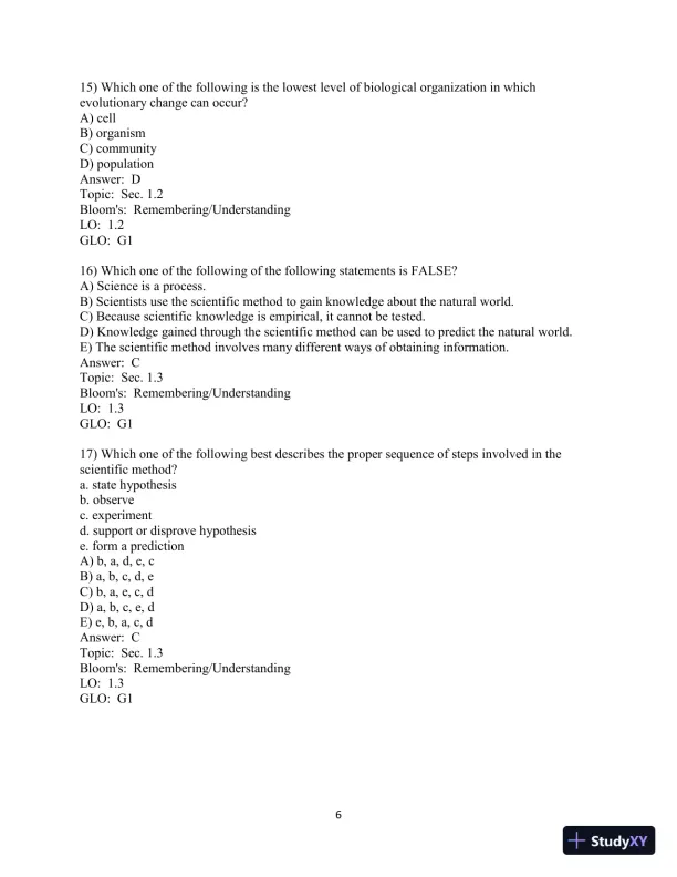Human Biology: Concepts And Current Issues, 8th Edition Test Bank - Page 7 preview image