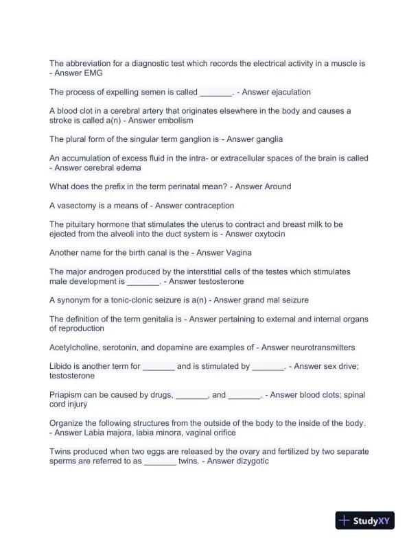 Medicine Final Exam With Answers (484 Solved Questions) - Page 3 preview image