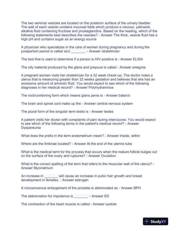 Medicine Final Exam With Answers (484 Solved Questions) - Page 4 preview image