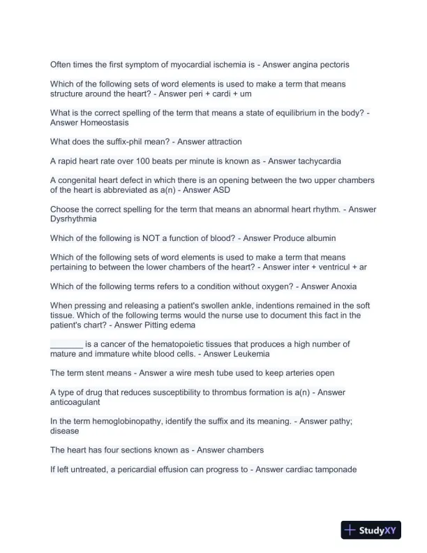 Medicine Final Exam With Answers (484 Solved Questions) - Page 7 preview image
