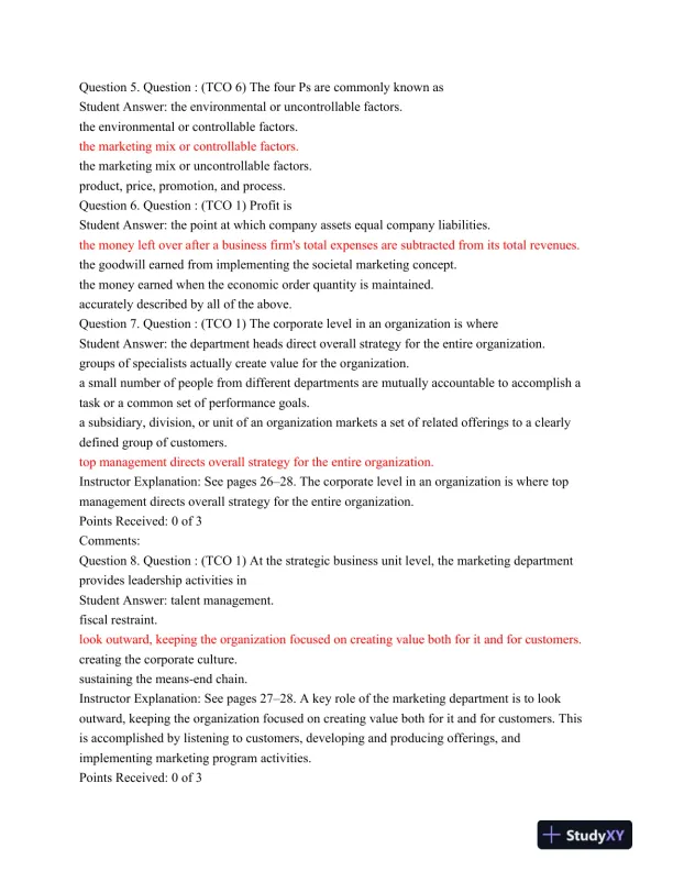Devry BUS319 Week 2 Quiz 1 - Page 3 preview image