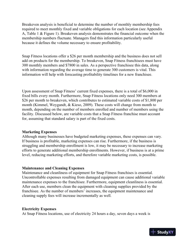 ACC/561 NO-FRILLS WORKOUT CENTER OPPORTUNITY - Page 4 preview image