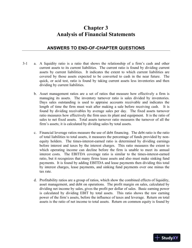 Financial Management : Theory and Practice, An Asia Edition 1st Edition Solution Manual - Page 16 preview image