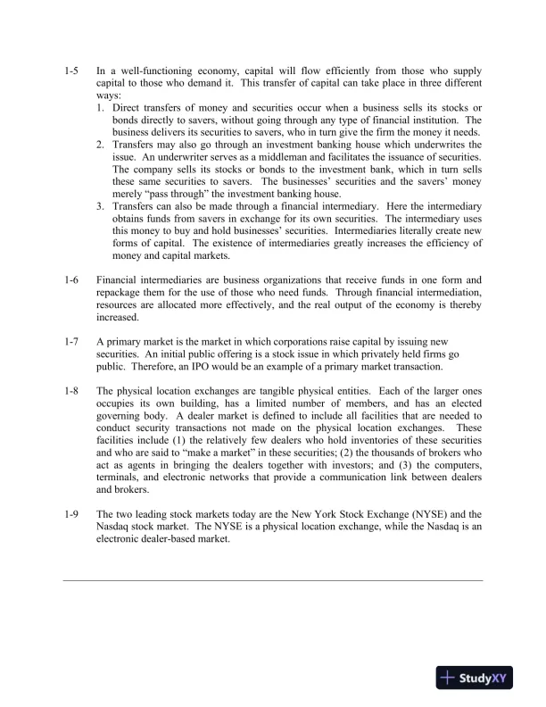 Financial Management : Theory and Practice, An Asia Edition 1st Edition Solution Manual - Page 5 preview image