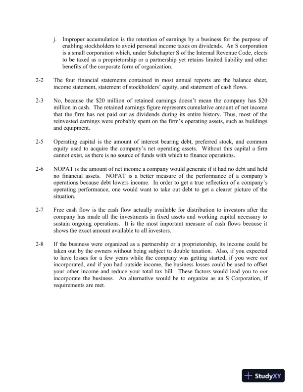Financial Management : Theory and Practice, An Asia Edition 1st Edition Solution Manual - Page 8 preview image