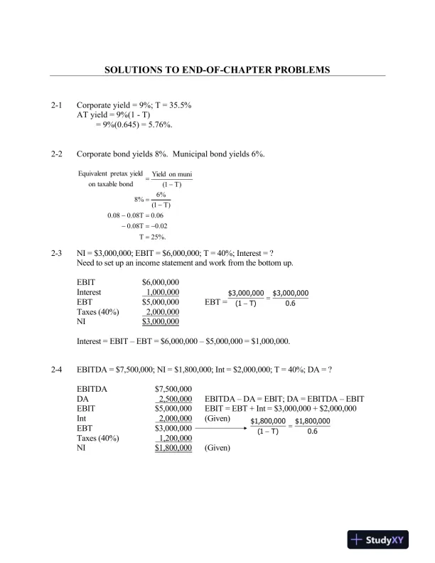 Financial Management : Theory and Practice, An Asia Edition 1st Edition Solution Manual - Page 9 preview image