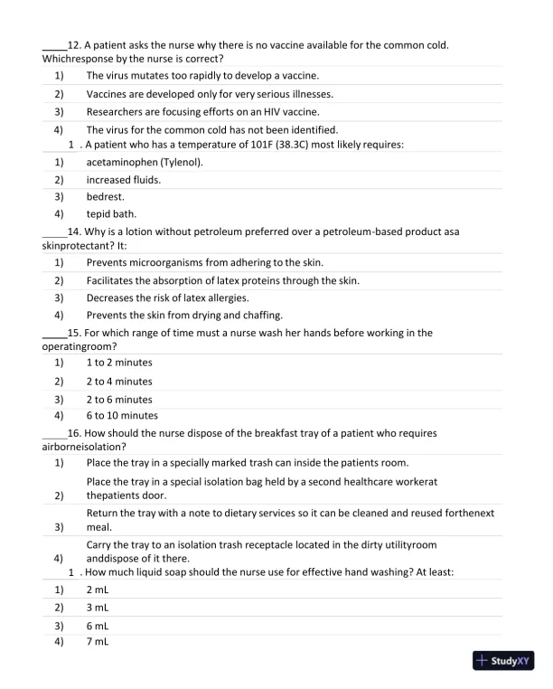 Test Bank for Current Medical Diagnosis and Treatment 2023 (Ie), 62nd Edition (Chapters 27) - Page 4 preview image