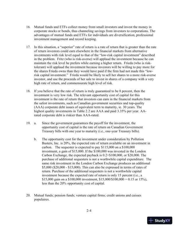 Solution Manual For Fundamentals Of Corporate Finance, Seventh Canadian Edition - Page 16 preview image