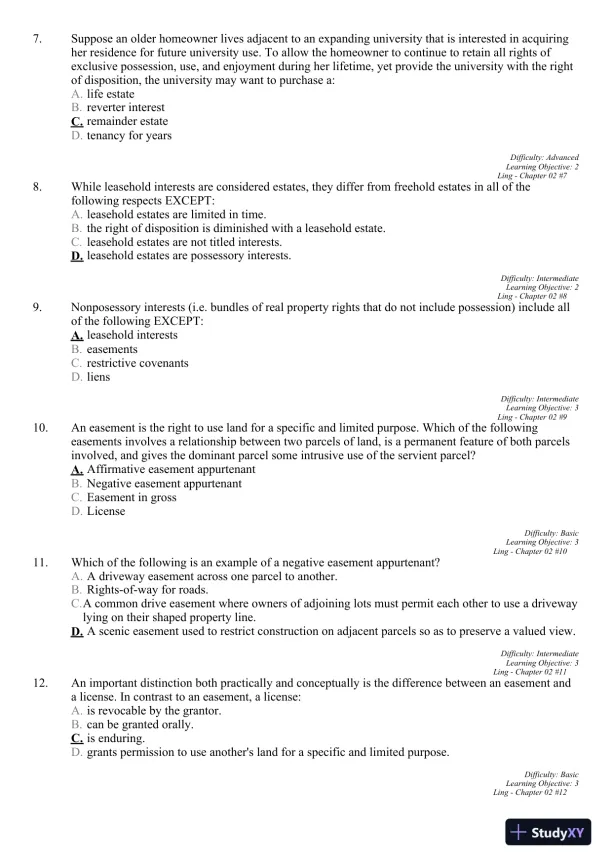 Real Estate Principles: A Value Approach (The Mcgraw-hill/Irwin Series in Finance, Insurance, and Real Estate) 3rd Edition Test Bank - Page 15 preview image