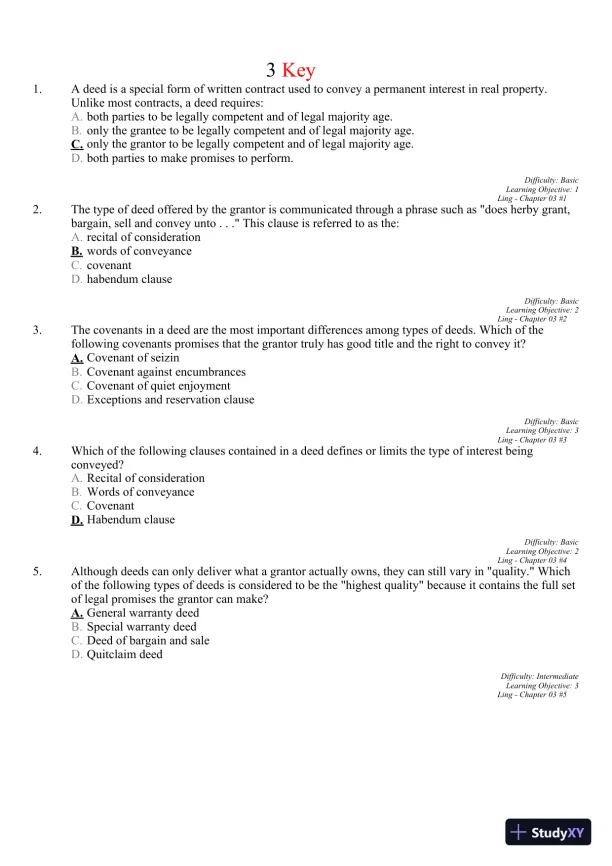 Real Estate Principles: A Value Approach (The Mcgraw-hill/Irwin Series in Finance, Insurance, and Real Estate) 3rd Edition Test Bank - Page 23 preview image