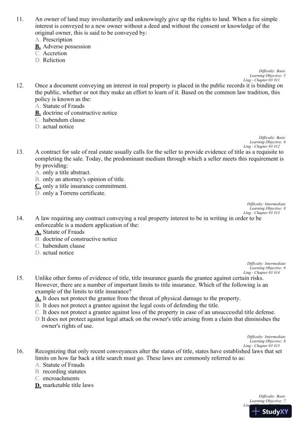 Real Estate Principles: A Value Approach (The Mcgraw-hill/Irwin Series in Finance, Insurance, and Real Estate) 3rd Edition Test Bank - Page 25 preview image