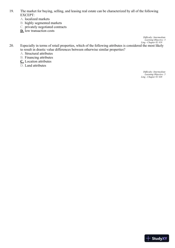 Real Estate Principles: A Value Approach (The Mcgraw-hill/Irwin Series in Finance, Insurance, and Real Estate) 3rd Edition Test Bank - Page 8 preview image