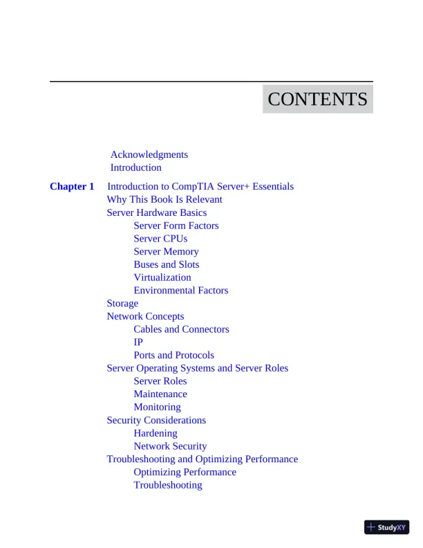 CompTIA Server+ SK0-005 Certification All-in-One Exam Guide, 2nd Edition (2021) - Page 12 preview image