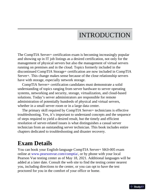 CompTIA Server+ SK0-005 Certification All-in-One Exam Guide, 2nd Edition (2021) - Page 23 preview image