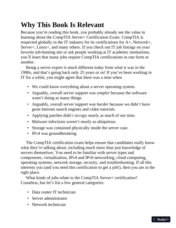 CompTIA Server+ SK0-005 Certification All-in-One Exam Guide, 2nd Edition (2021) - Page 29 preview image