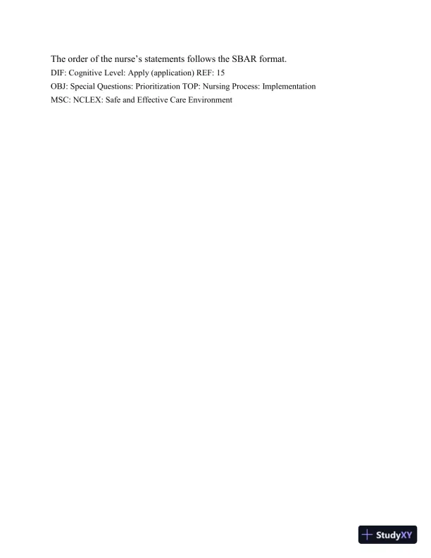 Test Bank For Medical-Surgical Nursing: Assessment and Management of Clinical Problems, 9th Edition - Page 12 preview image