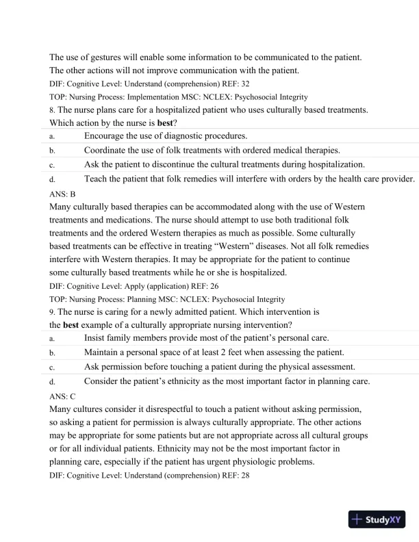 Test Bank For Medical-Surgical Nursing: Assessment and Management of Clinical Problems, 9th Edition - Page 16 preview image