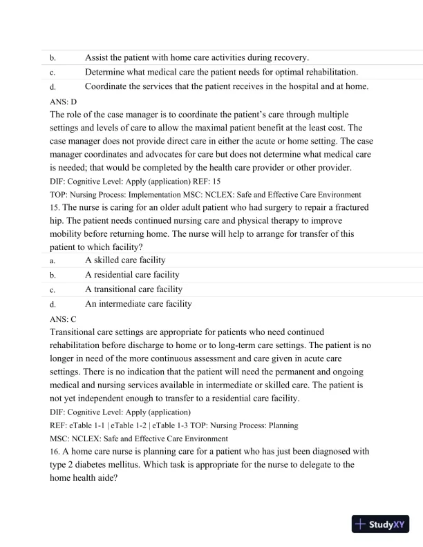 Test Bank For Medical-Surgical Nursing: Assessment and Management of Clinical Problems, 9th Edition - Page 8 preview image