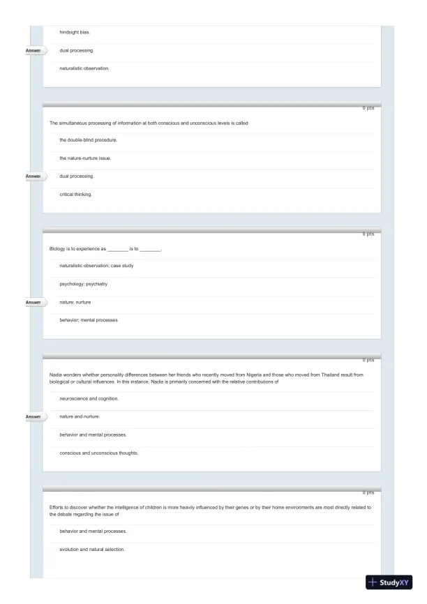 Test Bank For Psychology in Everyday Life, 2nd Edition - Page 11 preview image