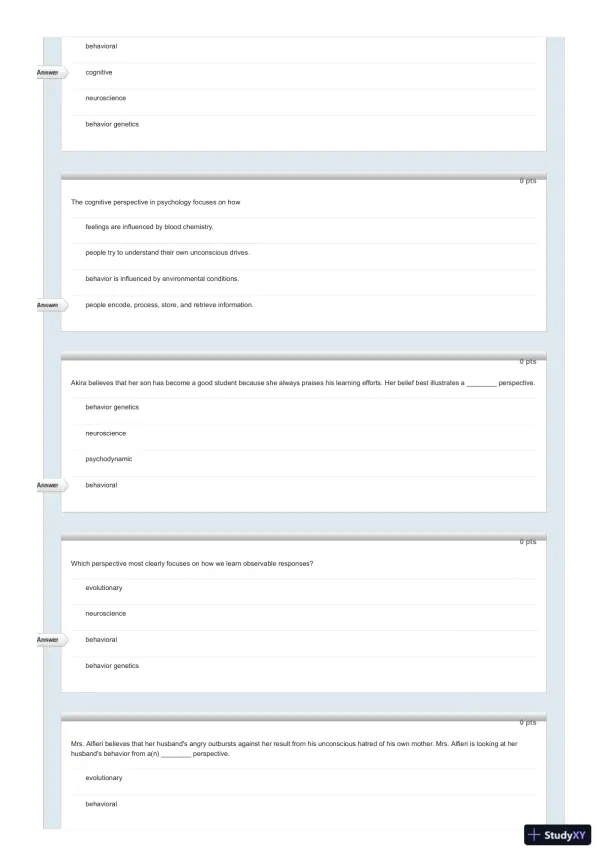 Test Bank For Psychology in Everyday Life, 2nd Edition - Page 17 preview image
