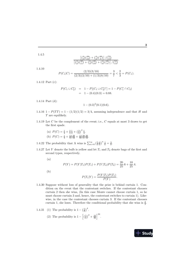 Solution Manual For Introduction To Mathematical Statistics, 7th Edition - Page 6 preview image