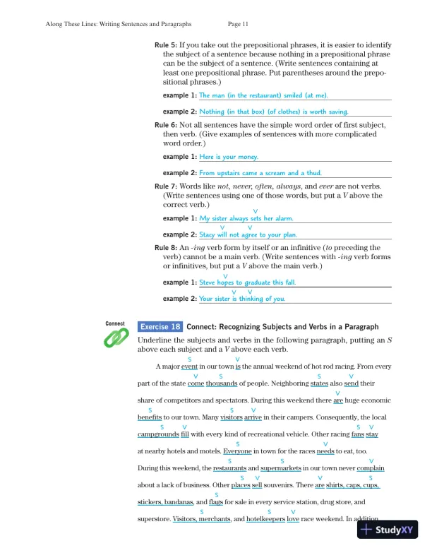 Solution Manual for Along These Lines: Writing Sentences and Paragraphs, 7th Edition - Page 13 preview image