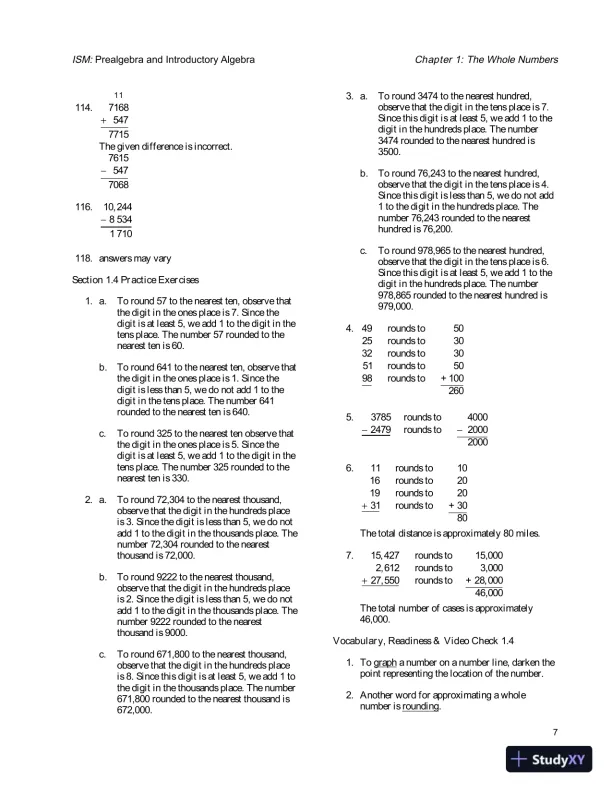 Solution Manual for Prealgebra and Introductory Algebra, 4th Edition - Page 10 preview image
