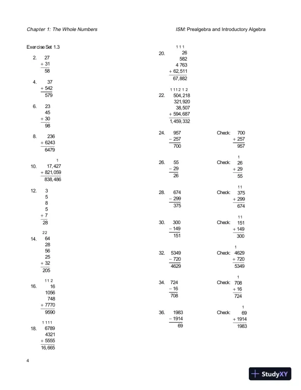 Solution Manual for Prealgebra and Introductory Algebra, 4th Edition - Page 7 preview image