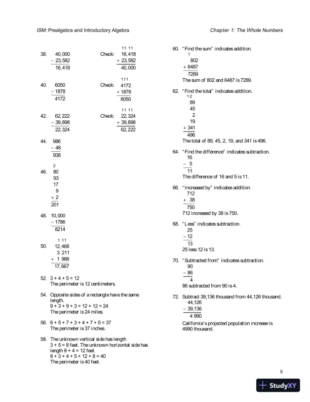 Solution Manual for Prealgebra and Introductory Algebra, 4th Edition - Page 8 preview image