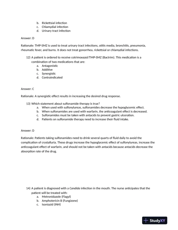 Critical Care Practice Exam With Answers (72 Solved Questions) - Page 5 preview image