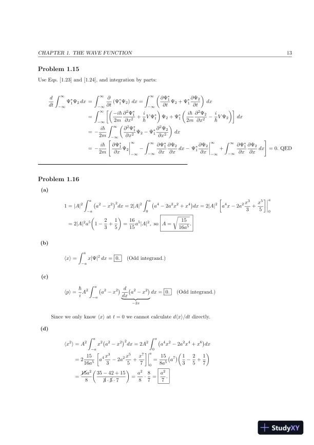 Introduction to Quantum Mechanics, 3rd Edition Solution Manual - Page 13 preview image
